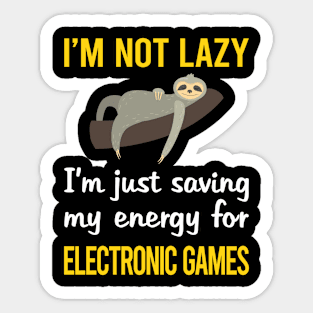 Funny Lazy Electronic Games Sticker